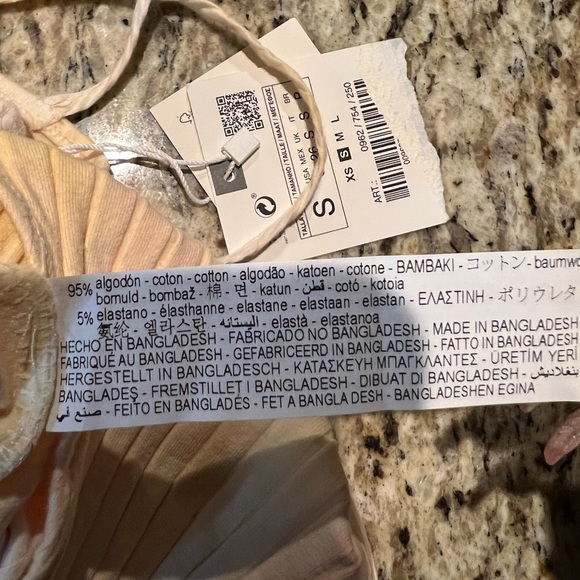 💗GET 20% OFF💗NWT ZARA TIE-DYE GATHERED BODYSUIT - Picture 6 of 9